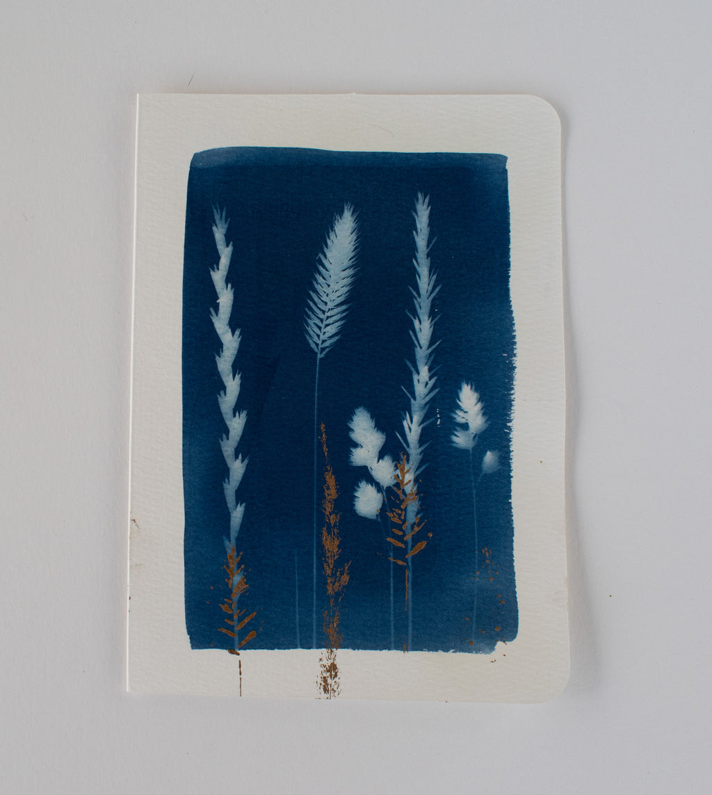 Square Gold Grass Card