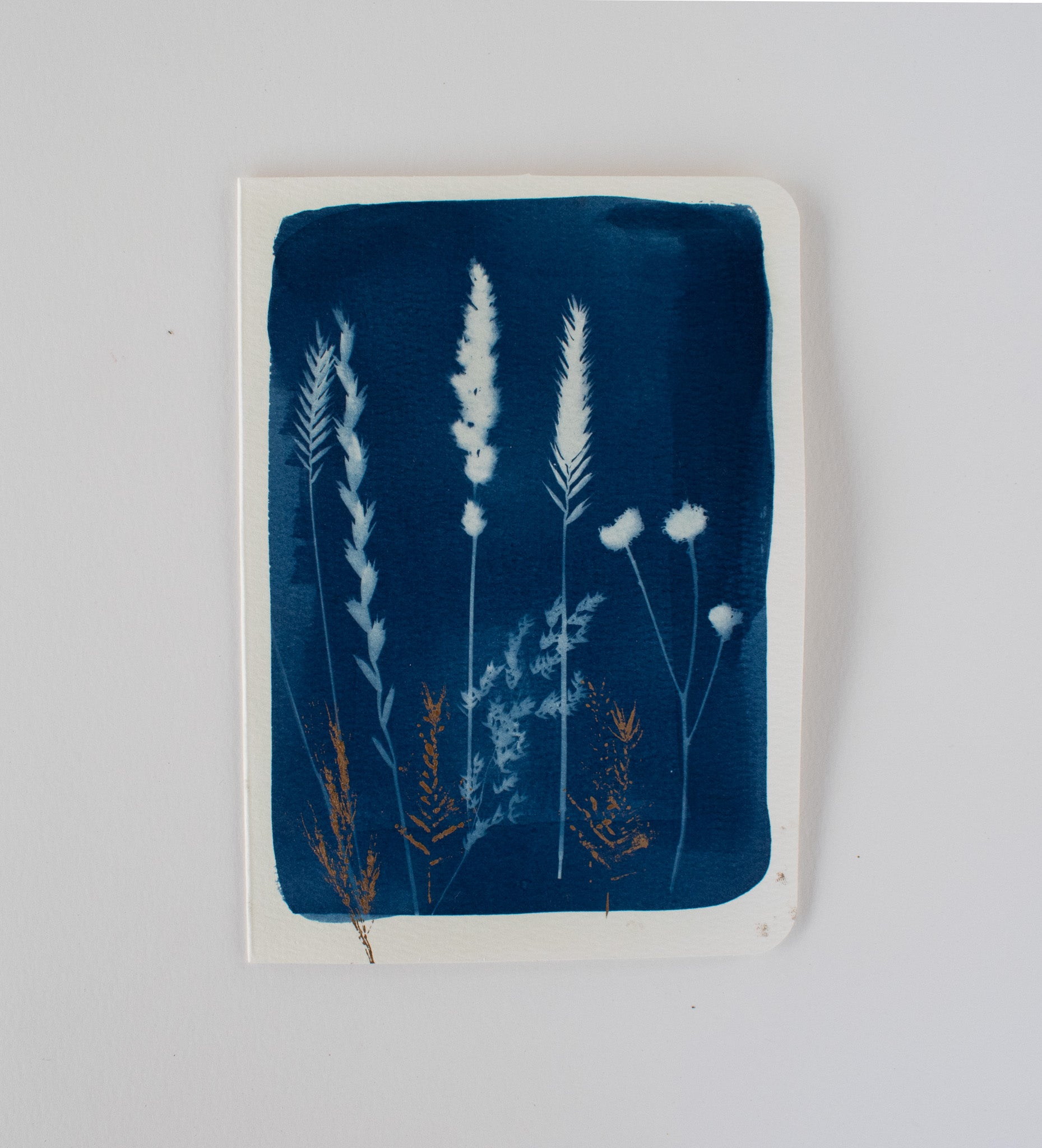Square Gold Grasses Card