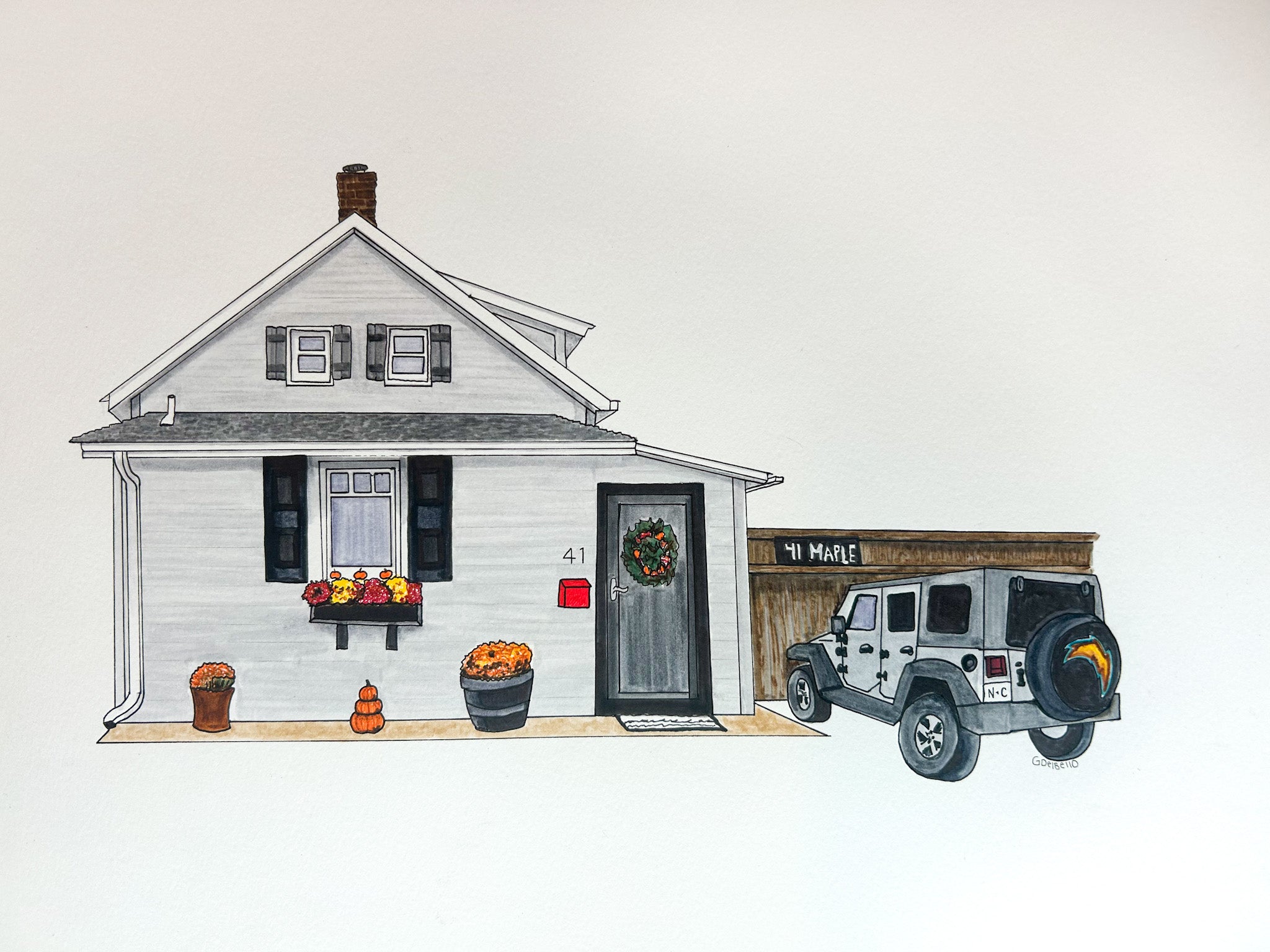 custom home portrait inquiry